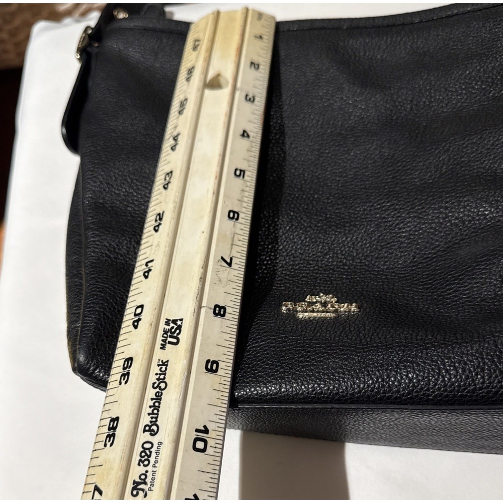 Coach Pebbled Leather Small Dufflette 36536 Shoulder Bag Purse Black Career City - Picture 10 of 10